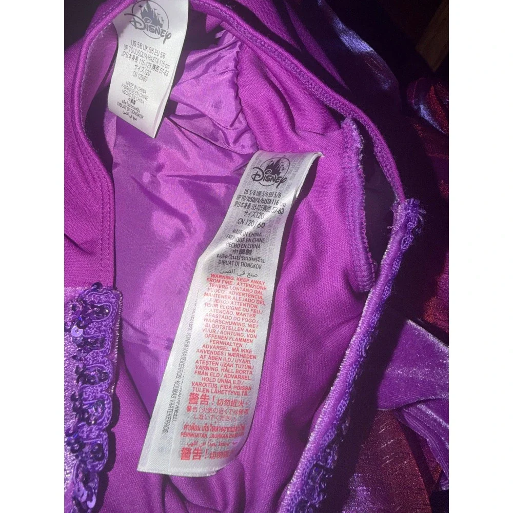Disney Frozen 2 Elsa Queen Dress Girls 5/6 Purple Excellent Costume Halloween